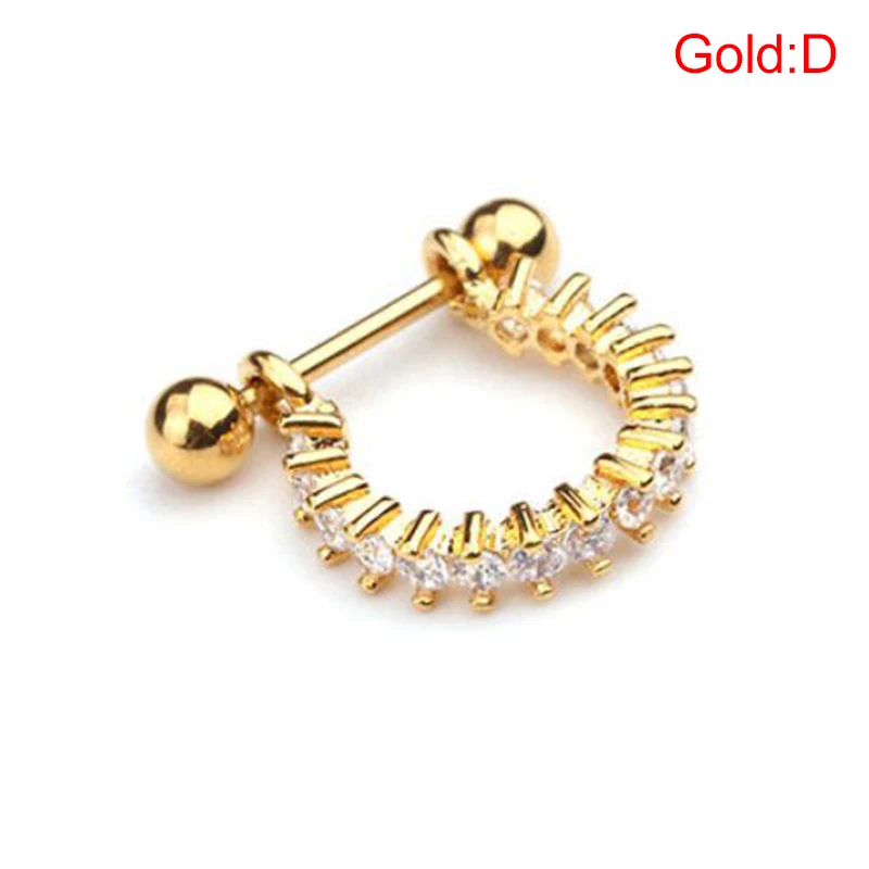 

1pc Tragus Cartilage Ring Helix Jewelry Labret Piericngs Titanium Rook Lobe Piercing Body Jewelry