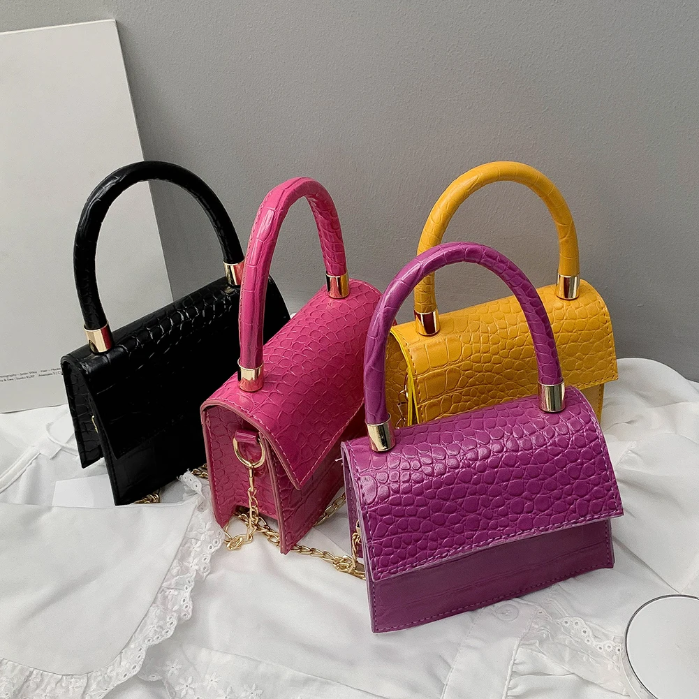 

Маленькая квадратная мини-сумка, новинка 2021, модная качественная женская сумка из искусственной кожи, сумка-мессенджер через плечо из кожи ...