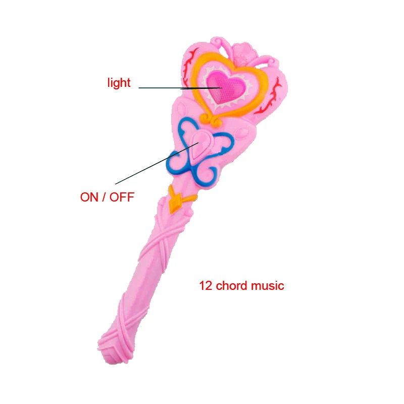 

popular princess Magic wand Girl toys gift light up and Musical wand Emulation crown toy Prop Party Supplies Xmas birthday gift