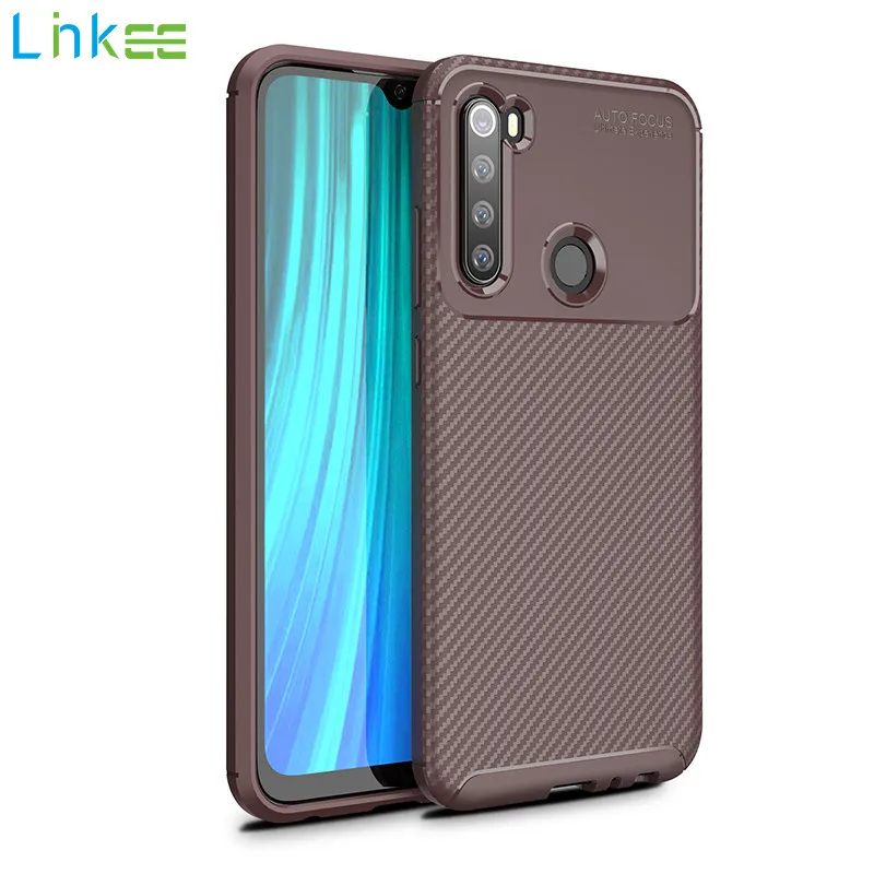 Коричневый Чехол для Xiaomi Redmi Note 8 Pro, роскошный противоударный Мягкий ТПУ силиконовый чехол, чехол для Xiaomi Redmi Note 8 - Цвет: Коричневый