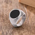 Zorcins серебряного цвета Панк мужские кольца, байкерские кольца из полированной нержавеющей стали, геометрические кольца для мужчин, ювелирные изделия