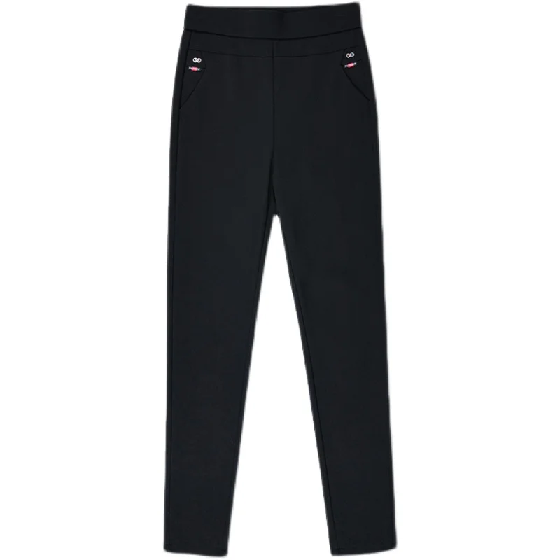 

2021 Spring And Autumn Trousers Thin Section Straight CasualSlim HighWaist Stretch Pants Women's Large Size M-5XL