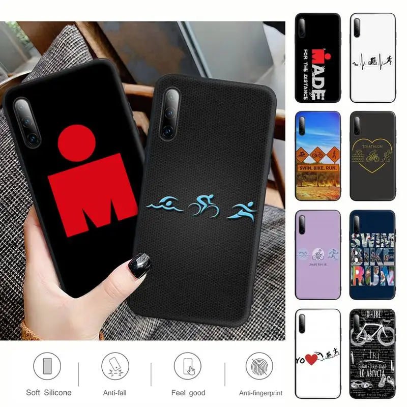 

Triathlon Swim Bicycle Marathon Black Matte Mobile Phone Cover Case For Samsung Galaxy S9 S10 S20 S21 S30 Plus Ultra S10e S7 S8