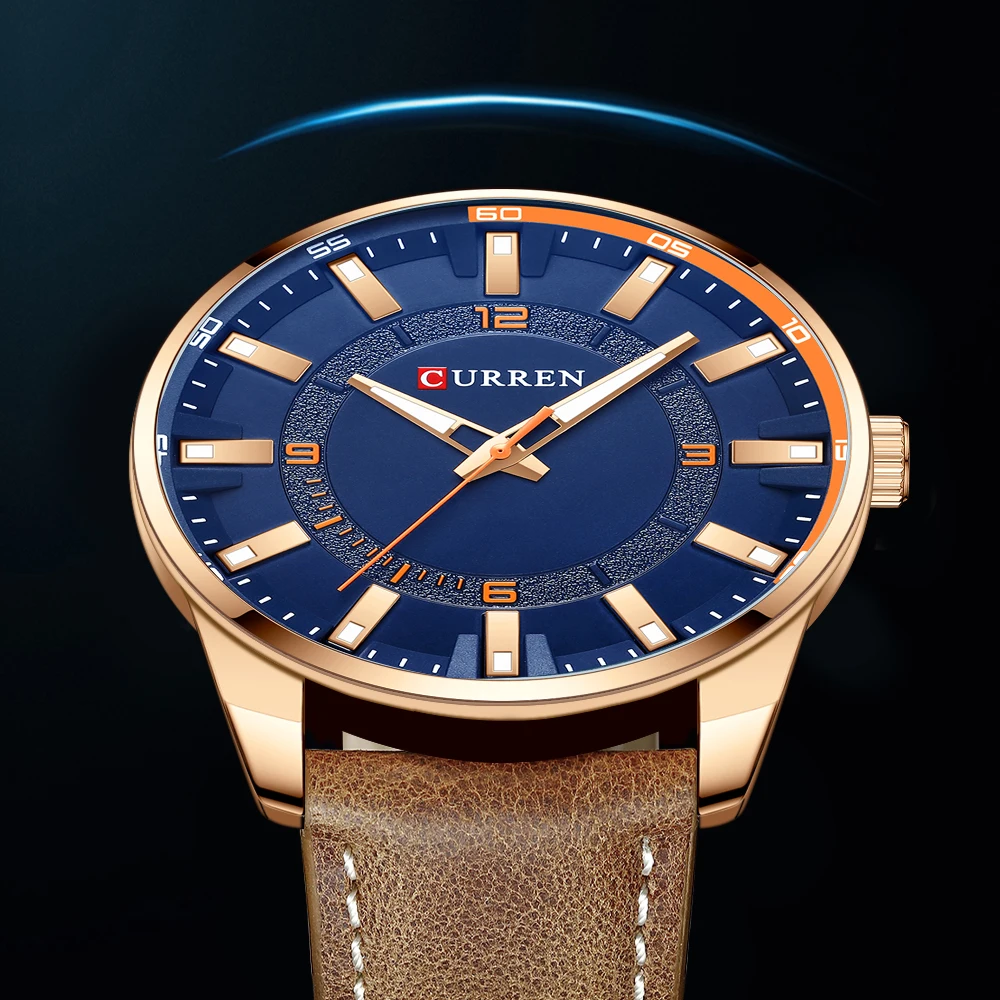 

CURREN Watch Men Luxury Brand Men's Analogue Classic Quartz Watch with Leather Strap Clock Relogio Masculino