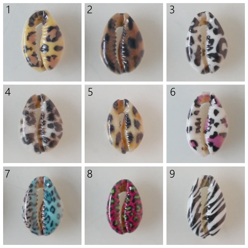 Free Shipping(12pcs/lot)35Colors Natural Cut Cowrie Shell Beads Digital Printing For DIY Jewelry Accessories | Дом и сад