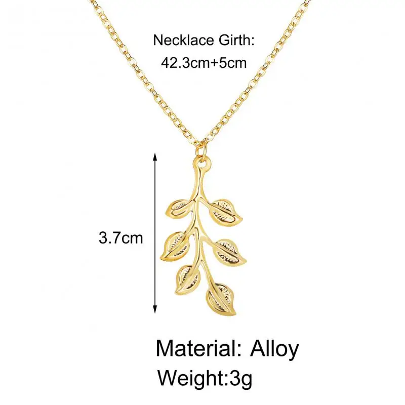 Женское ожерелье с подвеской в виде листьев|Ожерелья подвеской| |