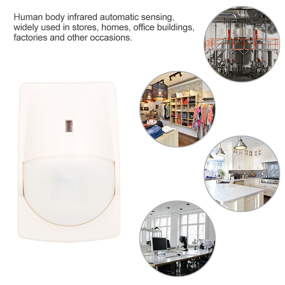 

Wired PIR Motion Sensor Passive Infrared Detector Wall-mounted Warning Alarm Relay Temperature Compensation Home Security System