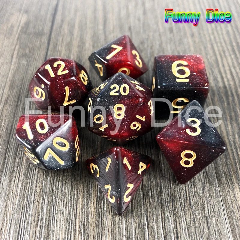 Новинка Блестящий креативный Вселенная Галактика кости 7 шт многогранная игра