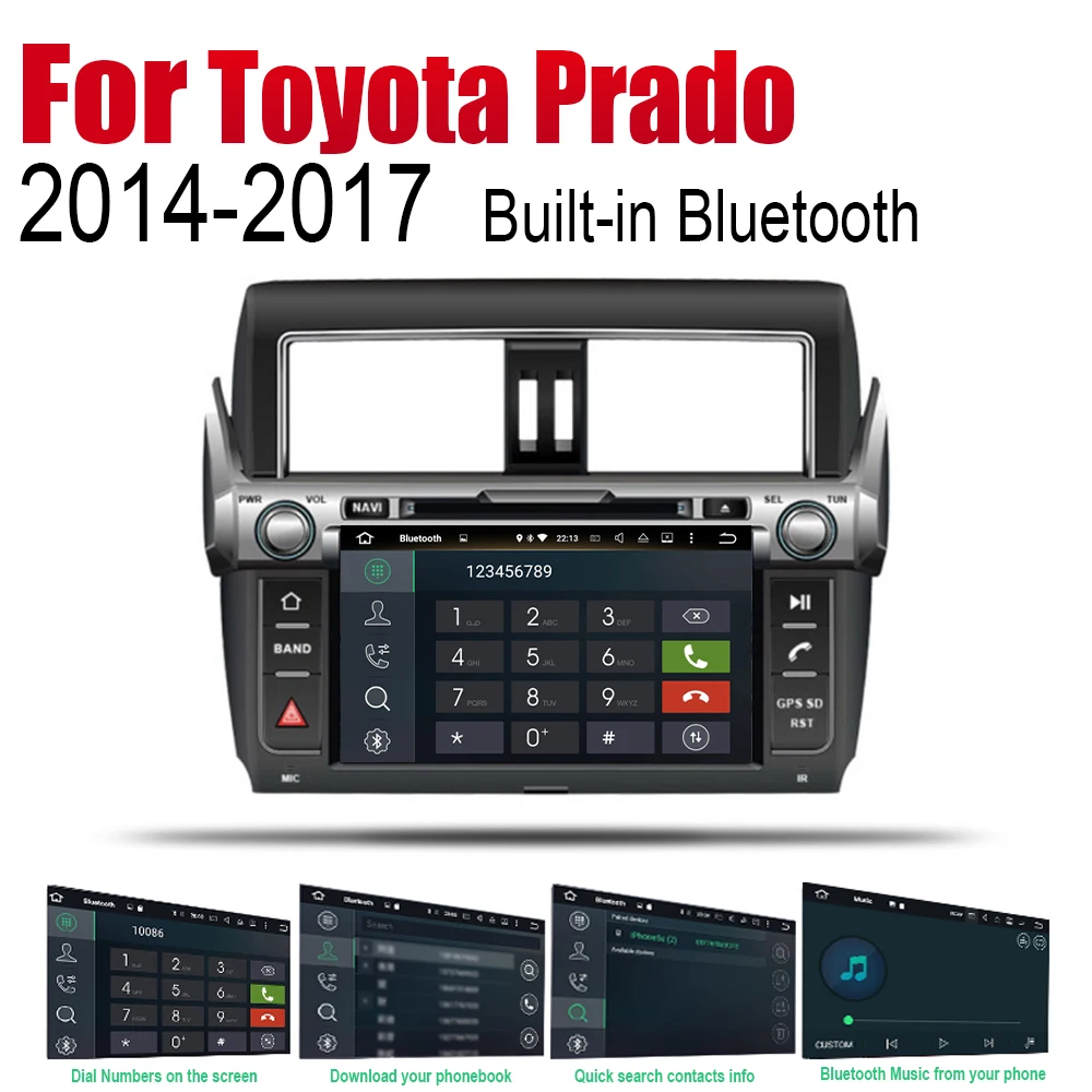 ZaiXi Авто DVD плеер GPS навигация для Toyota Land Cruiser Prado 2014 ~ 2017 автомобильный Android