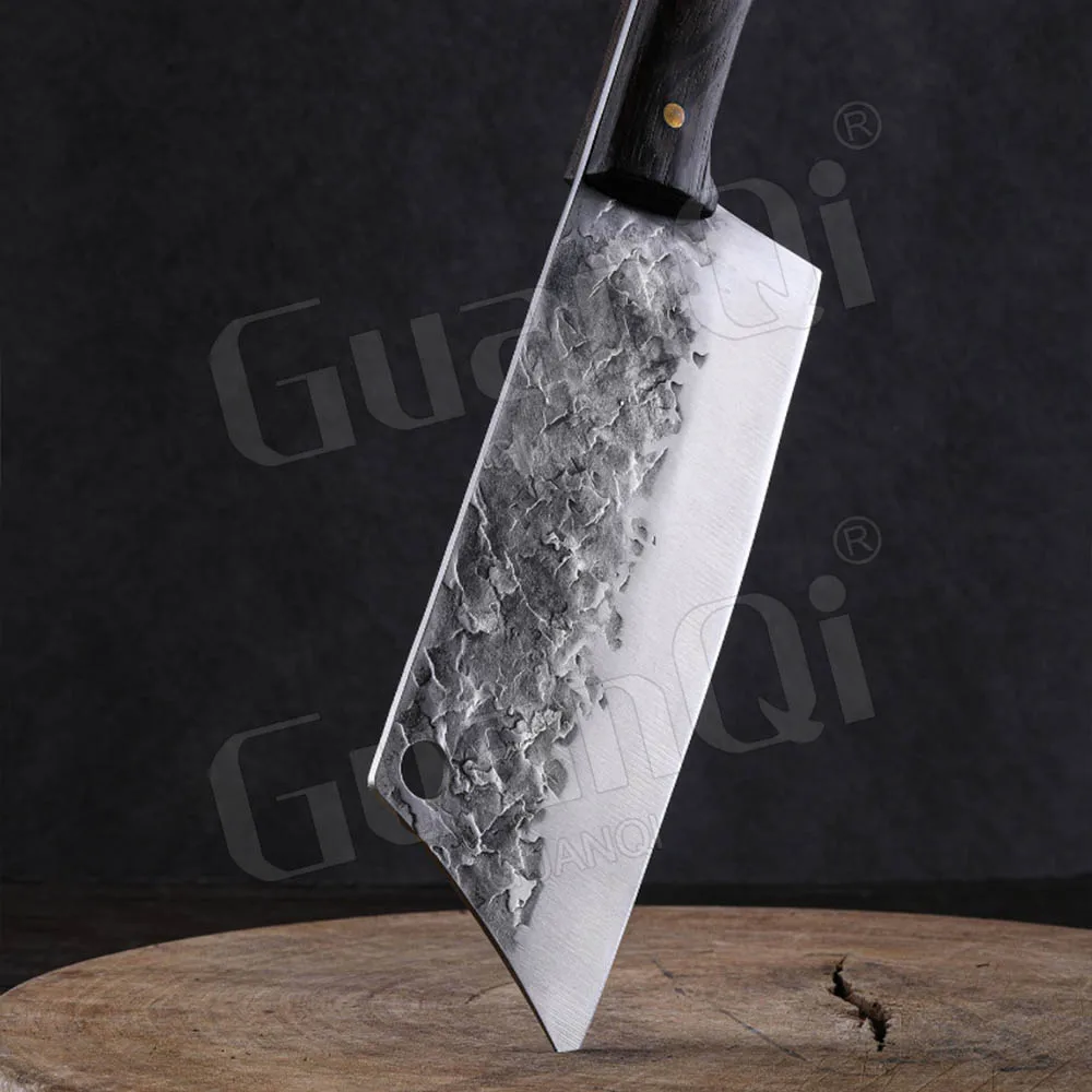 Кованый кухонный нож из нержавеющей стали острый клинок ручной работы для