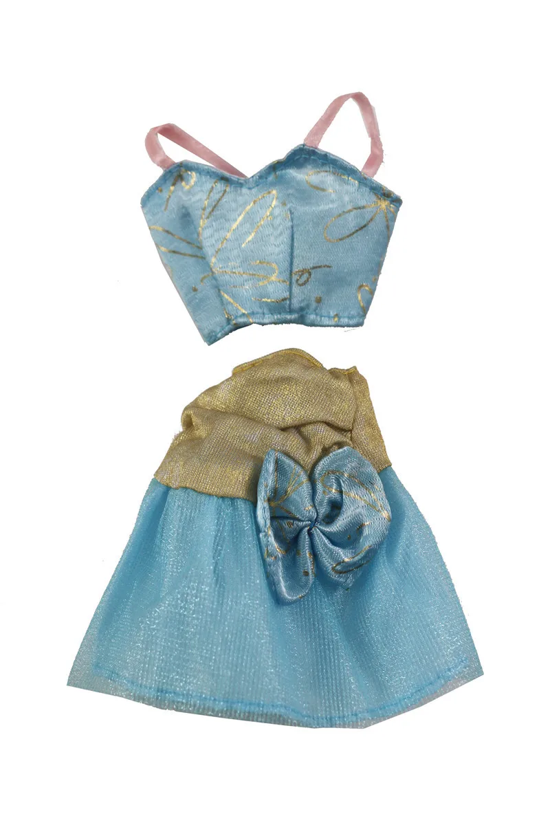 

Fashion Blue Dress Outfit Suit Sets for Barbie BJD FR SD Doll Clothes Role Play Accessories Toys for Girl