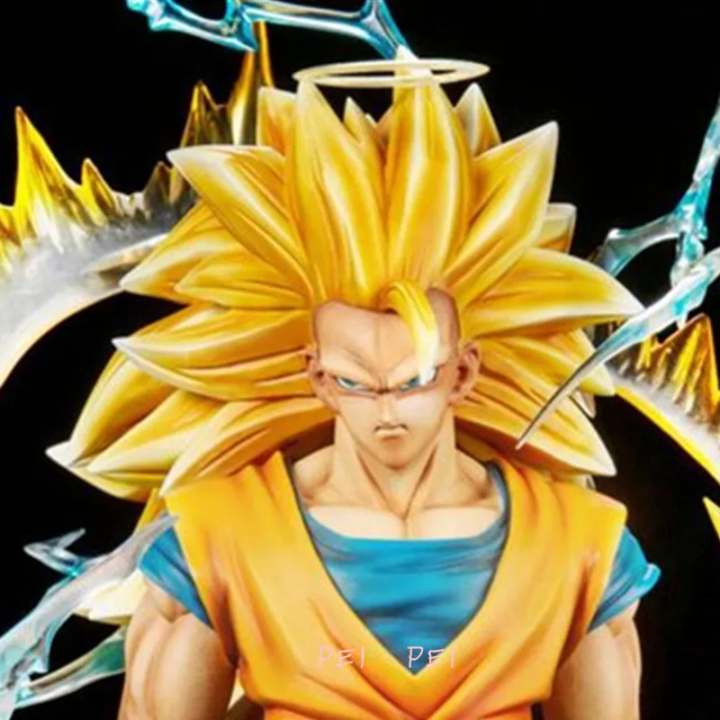 Аниме статуя Драконий жемчуг Супер Saiyan 3 Сон Гоку полная длина портрет ограниченная GK бюст фигурка Коллекционная модель игрушки p1655