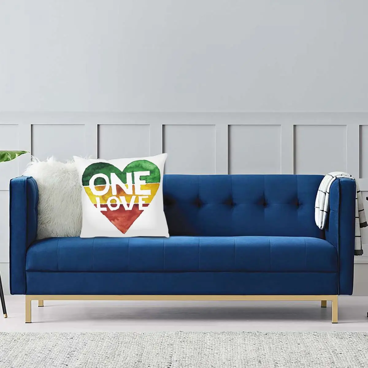 Чехол для подушки Rasta One Love Music чехол в стиле регги с сердцем корнями обнимающими