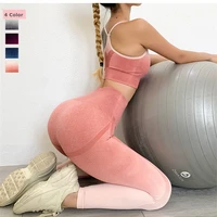 tracksuit women top sujetador deportivas pantalones de mujer sport leggins mesh bra yoga pants conjunto haut femme gym clothing