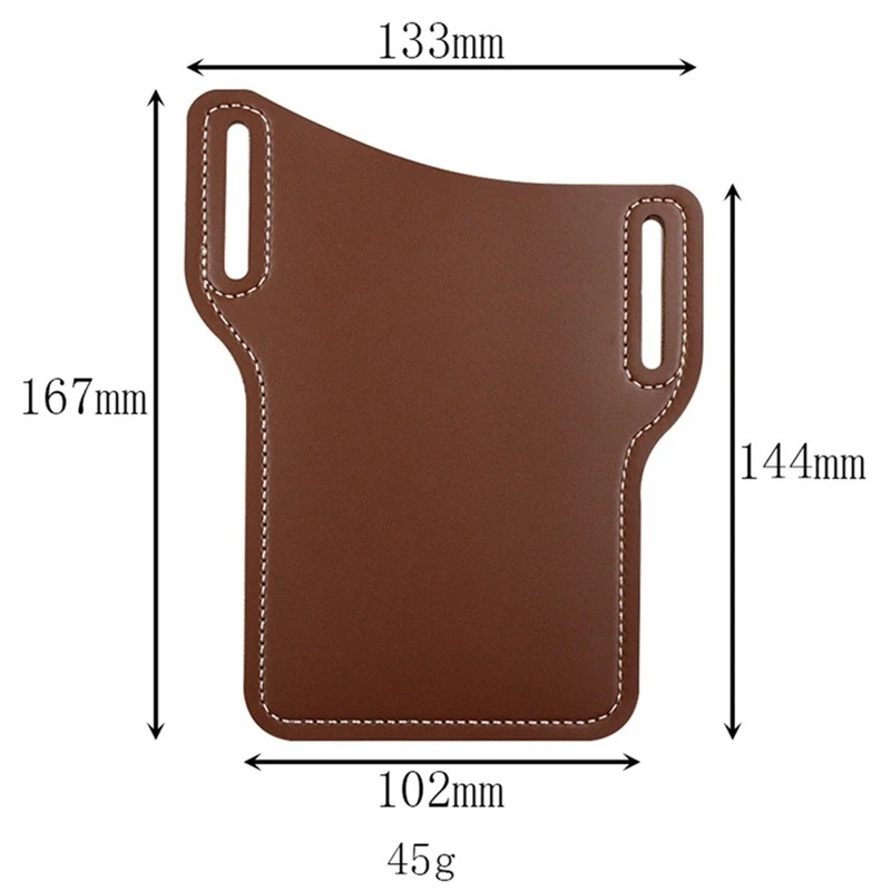 

Waist Purse Bag Genuine Leather Pocket Phone Bags Outdoor Dirt Prevention Light and Convenient For iPhone 12 Xiaomi Universal