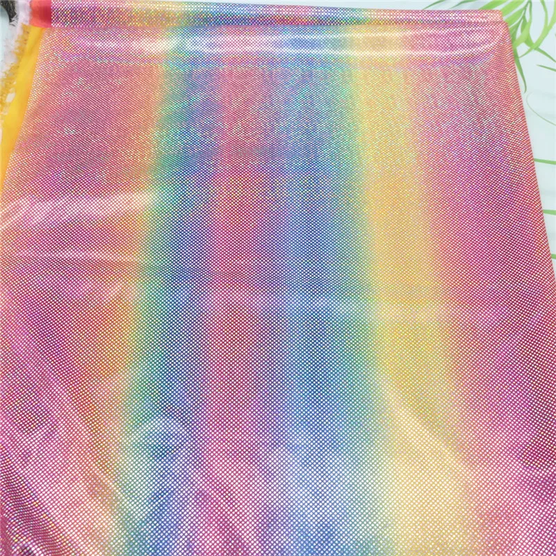 1 м Лазерная Радужная блестящая ткань DIY принадлежности для рукоделия шитье