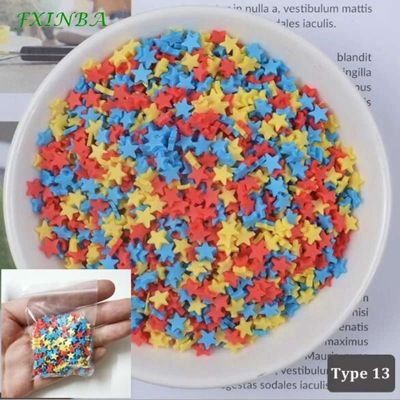 Type 13 FXINBA 10 г Fimo амулеты дополнение разбрызгивает слизь наполнитель пушистая клейкая масса Игрушки слизь Поставки аксессуары глина DIY ломтики торта десерт - Цвет: Type 13