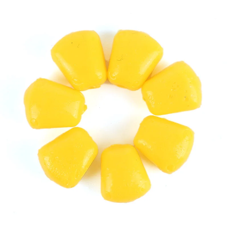 100 шт. приманка в виде кукурузы для ловли карпа силиконовая мягкая пластиковая