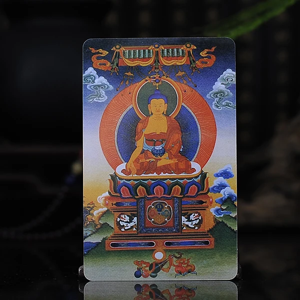 

Tibetan Buddhism Ratnasambhava Buddha Statue Amulet Buddha Card