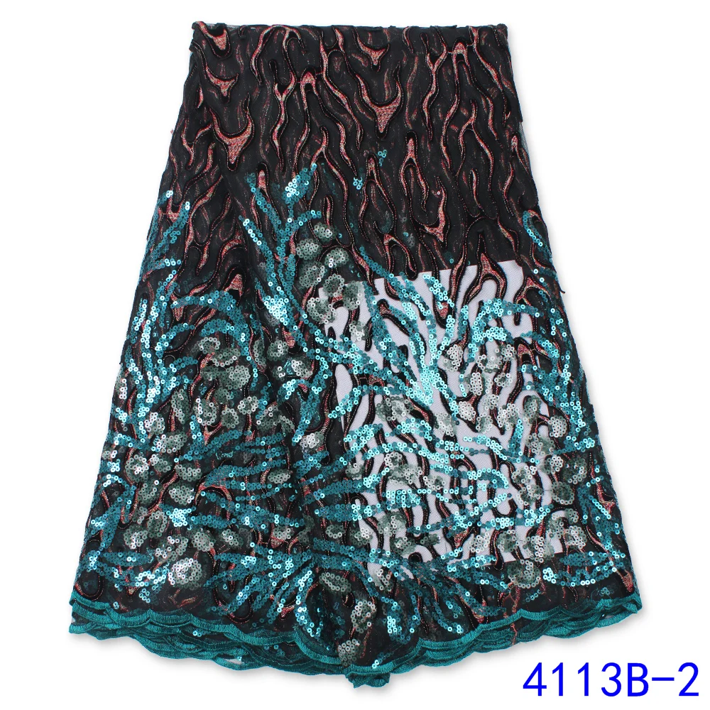 Французская африканская вышивальная сетчатая кружевная ткань NIAI 2020