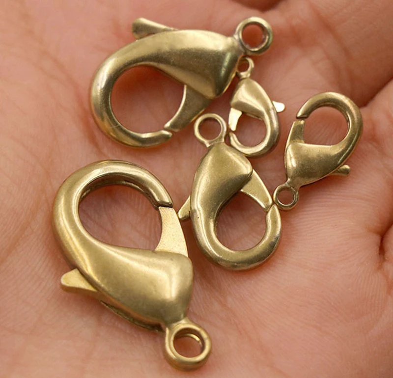 Овальная латунная застежка-карабин длиной 10-27 мм зажим-клипса кольцо-застежка
