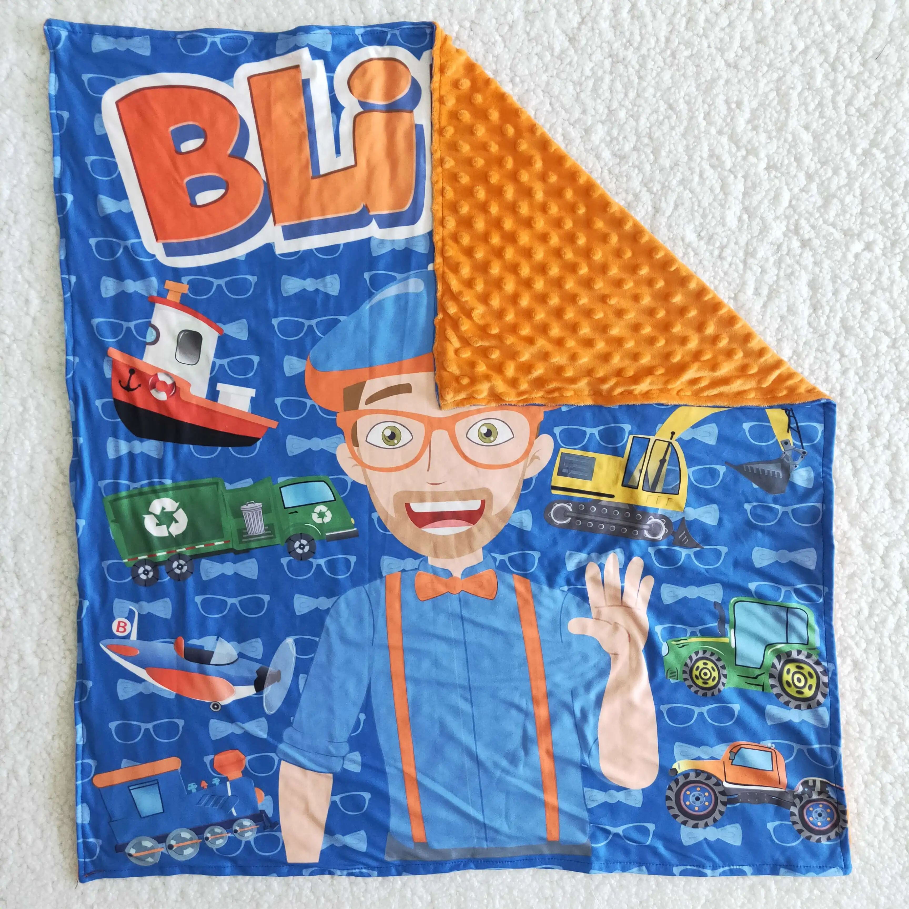 

Cartoon Craftsman Printed Blanket Boy's And Girl's Style Toddler Supply