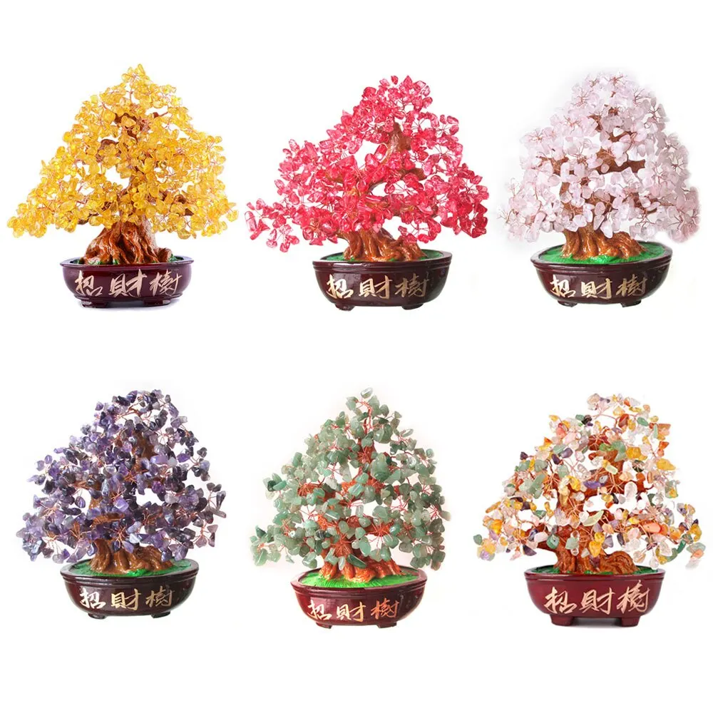 

Crystal for home Lucky Money Fortune Tree Creative Office Decoration Gifts Tabletop Ornament Crafts for christmas decorations