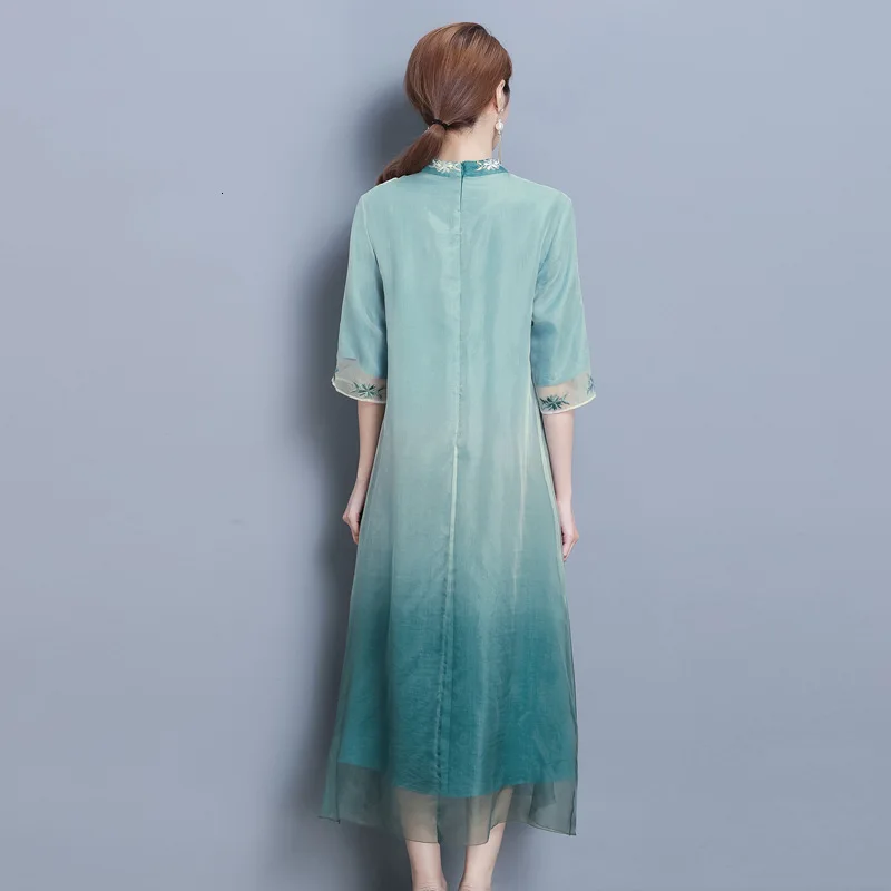 

Spring Floral Flower Embroidery Dress Vintage Boho Bohemian Embroidered 2 Piece Mesh Dresses For Women Vestidos Female Plus Size