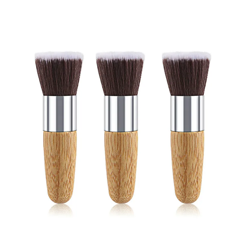 Hot 11pcs Natural Bamboo Handle Makeup Brushes Set High Quality Foundation Blending Cosmetic Make Up Tool With Cotton Bag | Красота и
