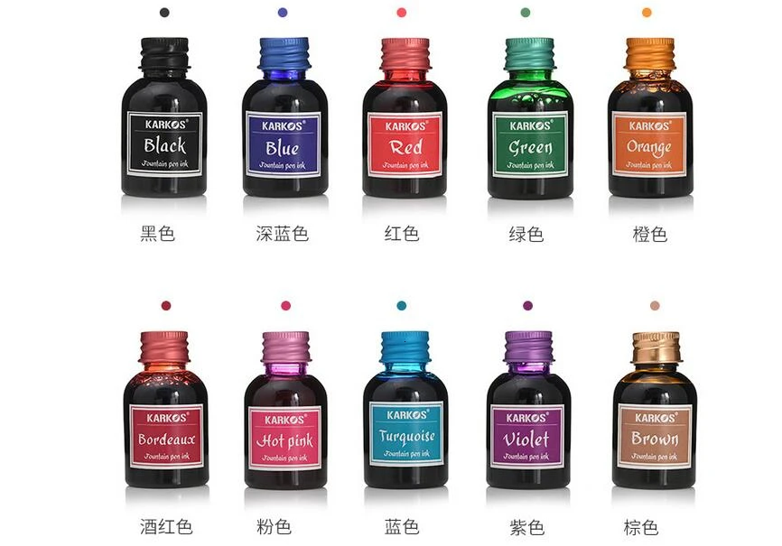 Plastic Bottled 30ml Water Soluble Ink, Fountain Pen Ink, Painting Drawing Ink