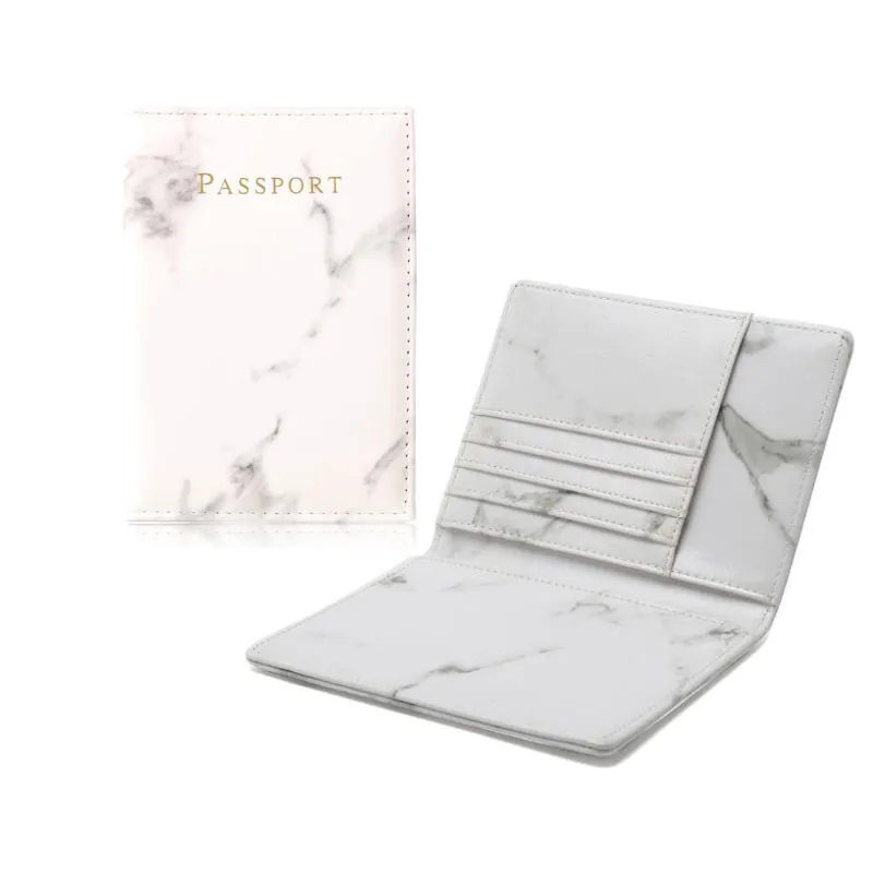 Винтажный Мраморный держатель для паспорта Обложка удостоверения личности