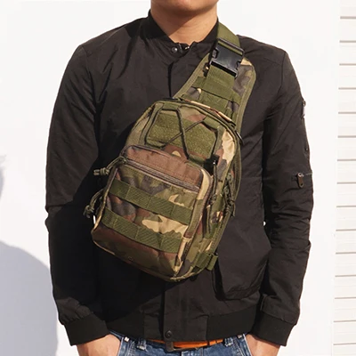 Jungle Camouflage Тактическая нагрудная сумка мужская Спортивная охотничья походная сумка через плечо большой емкости водостойкий износостойкий сумки через плечо - Цвет: Jungle Camouflage