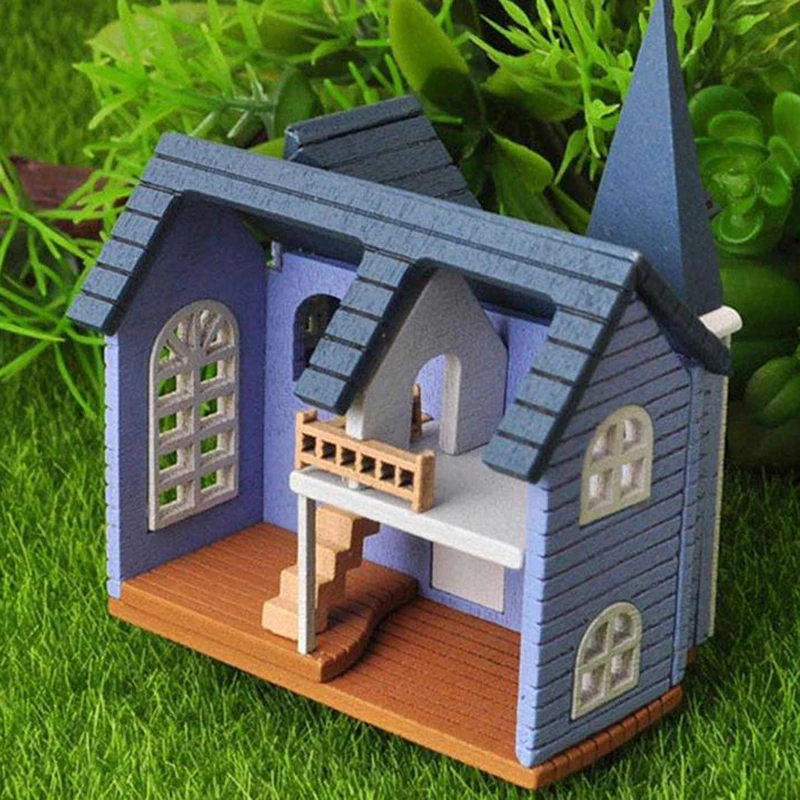 Fairytale Town House DIY Mini Wooden Dolls Miniature Accessories Handicraft Building Assemble Toy Crafts Furniture Kits | Игрушки и