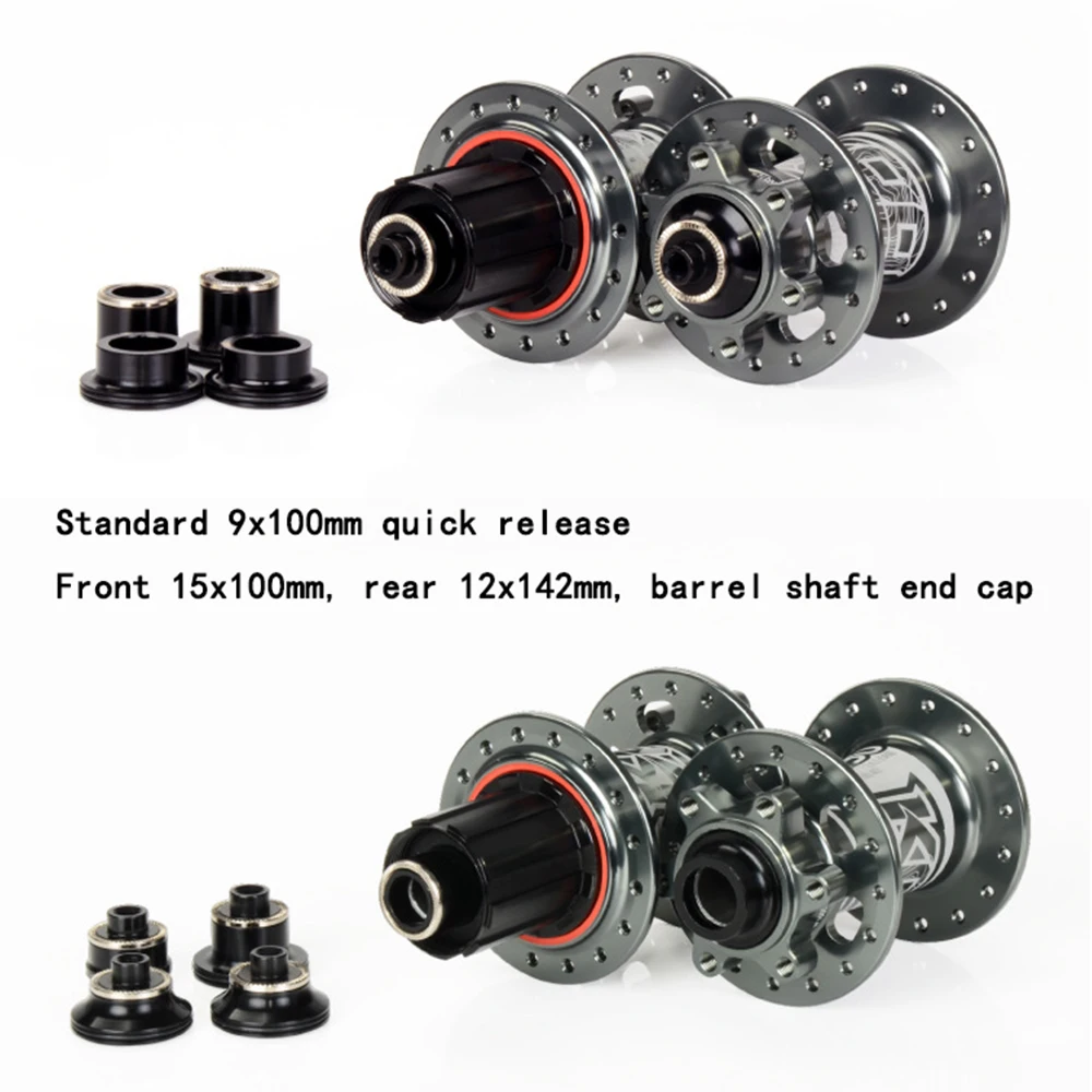 Koozer XM490 MTB Hubs 4 Bearing Mountain Bike Hub Front Rear QR or Thru 28/32/36 Holes Disc Brake Bicycle Hub 8 9 10 11 12 Speed