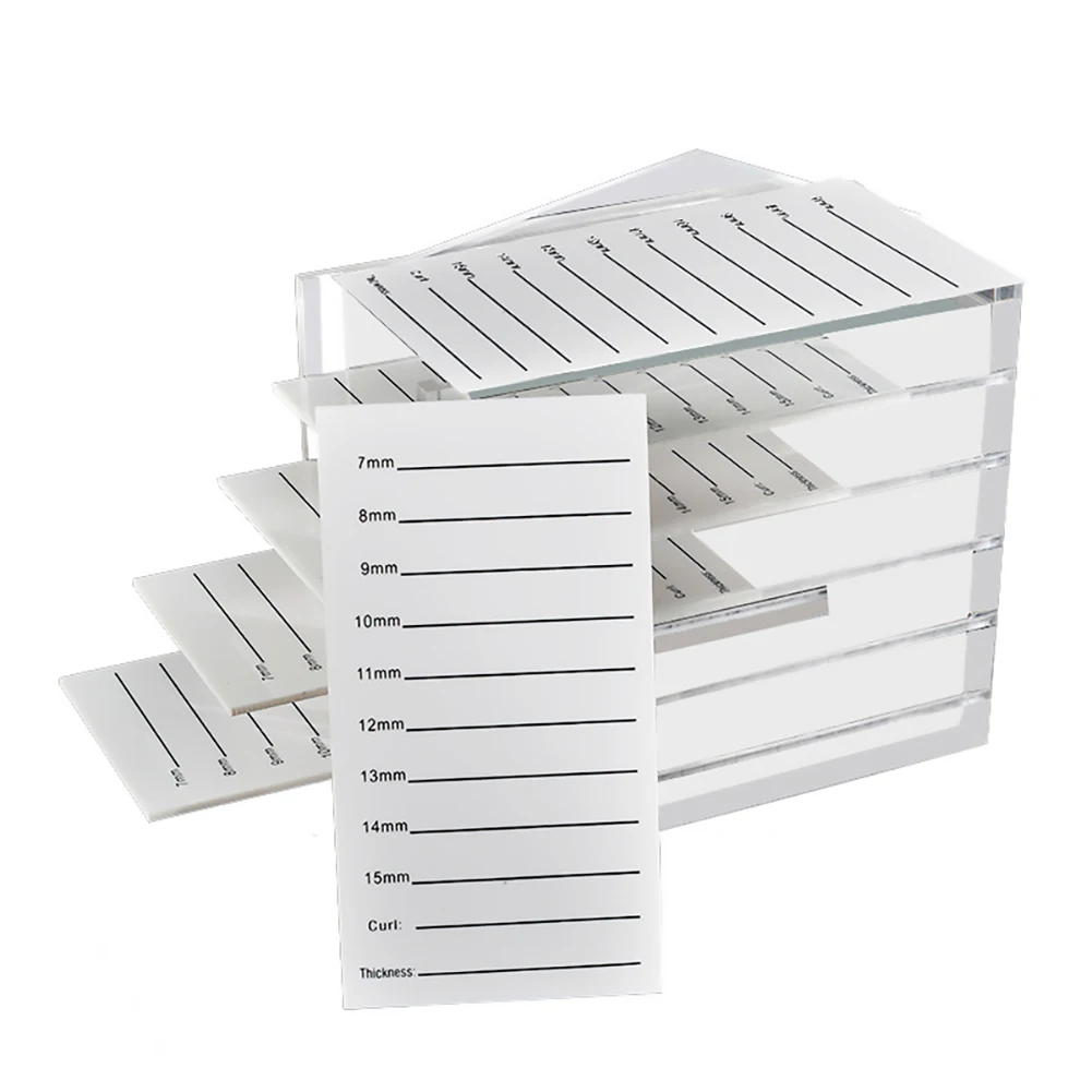 

Eyelash Display Storage Box Container False Eyelashes Storage Case Organizer Protection Case 5 Layers White Cosmetic Tools