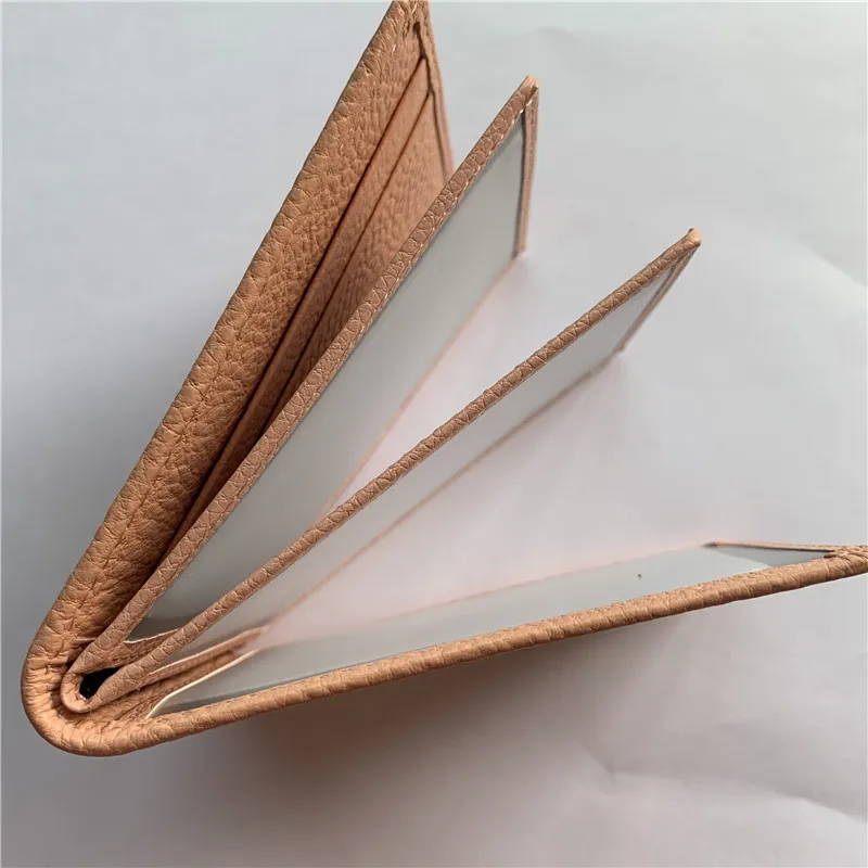 Настоящая Натуральная кожа унисекс деловая короткая специальная без багажника Обложка для паспорта держатель для карт сумка ультратонкая Двусторонняя упаковка