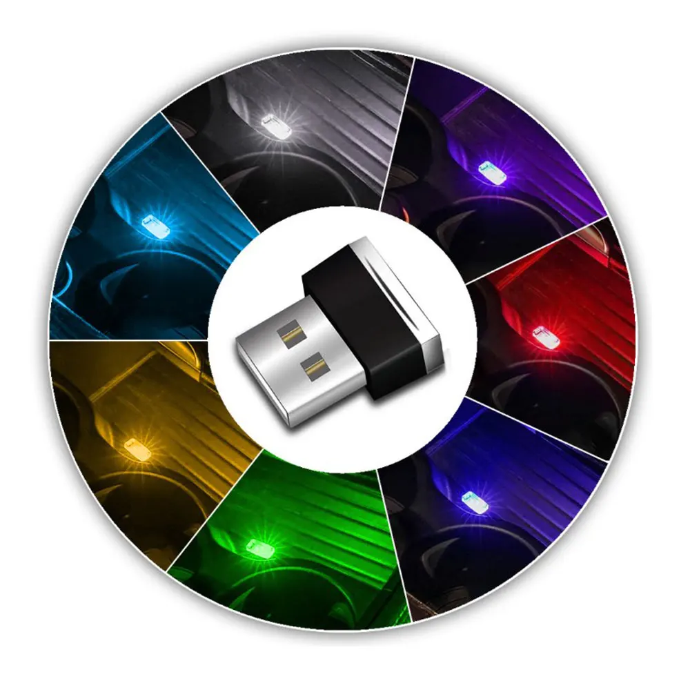 Usb автомобильный светильник 2 светодиода SMD подключи и работай интерьерный