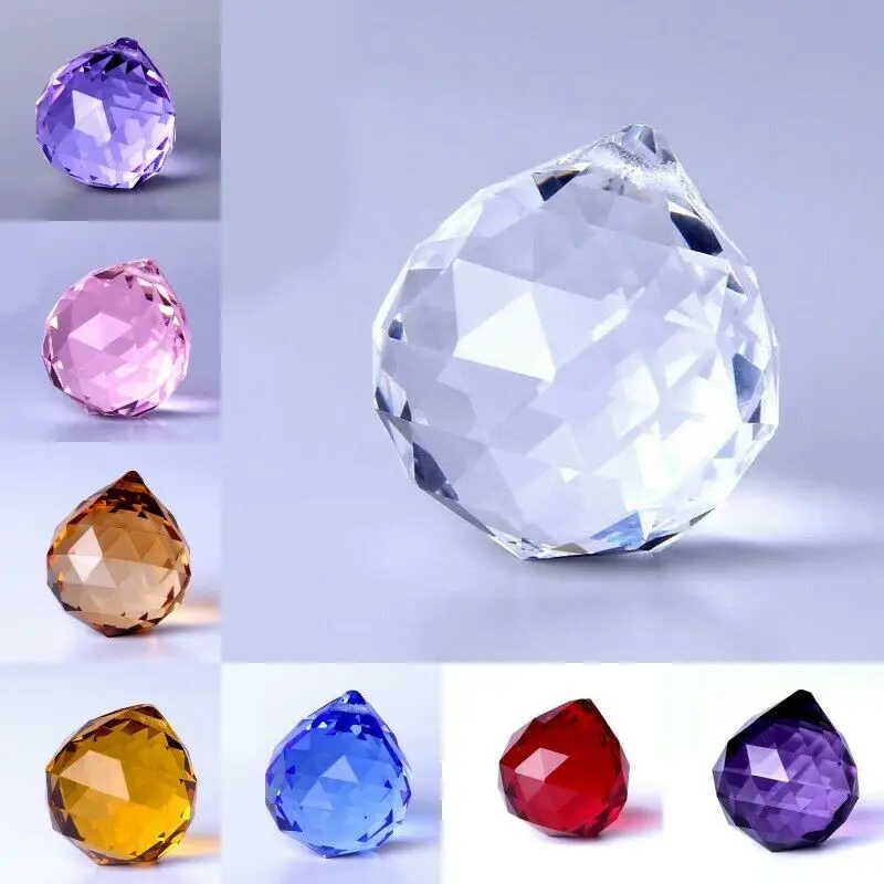 PandaHall 30 мм прозрачные многогранные шарики стеклянные хрустальные занавески для