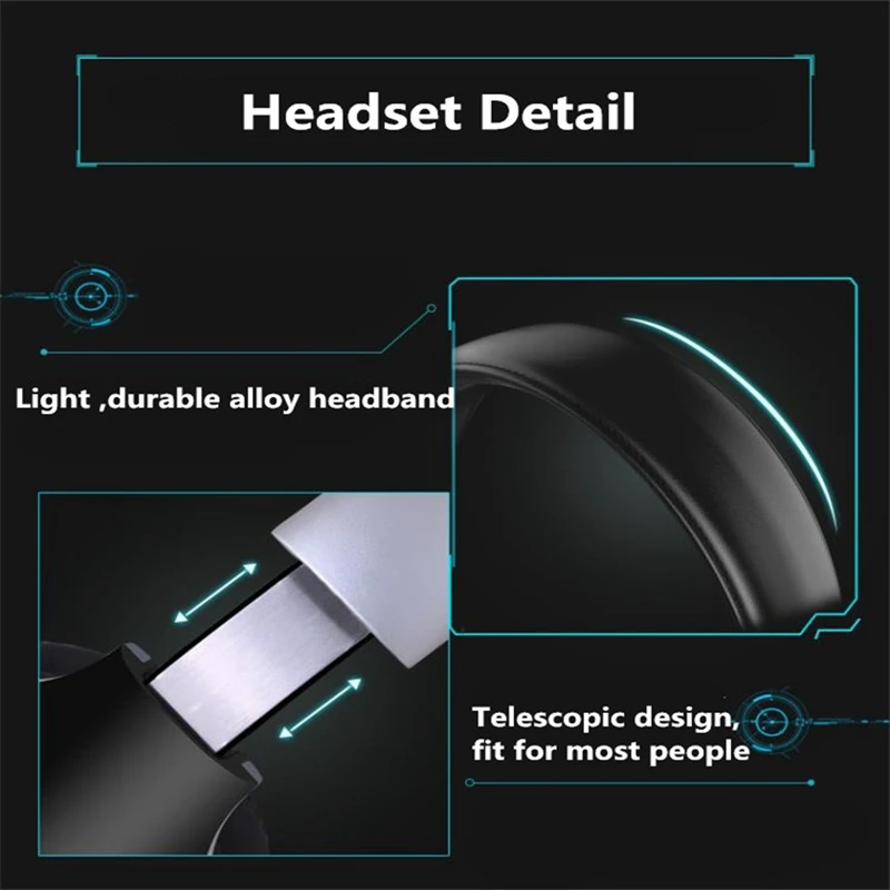 tv bluetooth wireless headphones with microphone hifi stereo video game headset gamer for pc ps4 ps5 phone televison accessories free global shipping