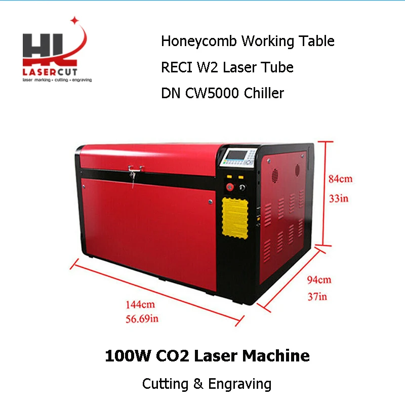 Лазерный резак EU RECI 100W 1060L CO2 лазерный гравер Автофокус CW5000 чиллер RDC6445 резак|Фрезы