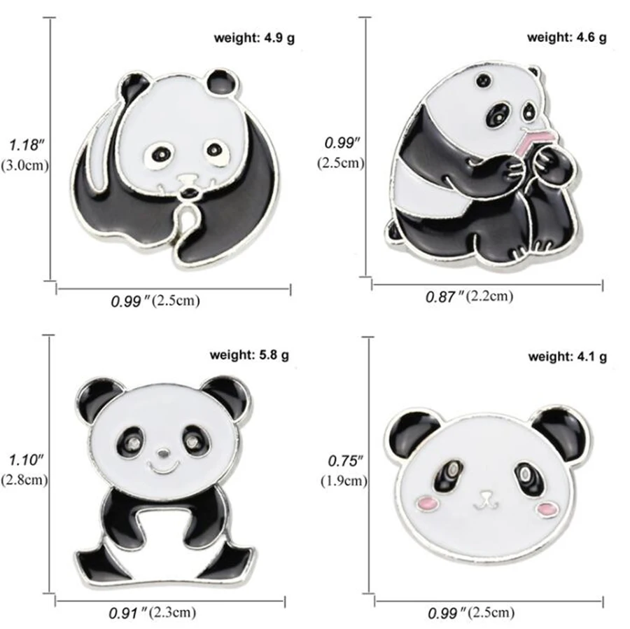 Эстетические Мультяшные аниме значки панды броши для женщин милые на лацкан