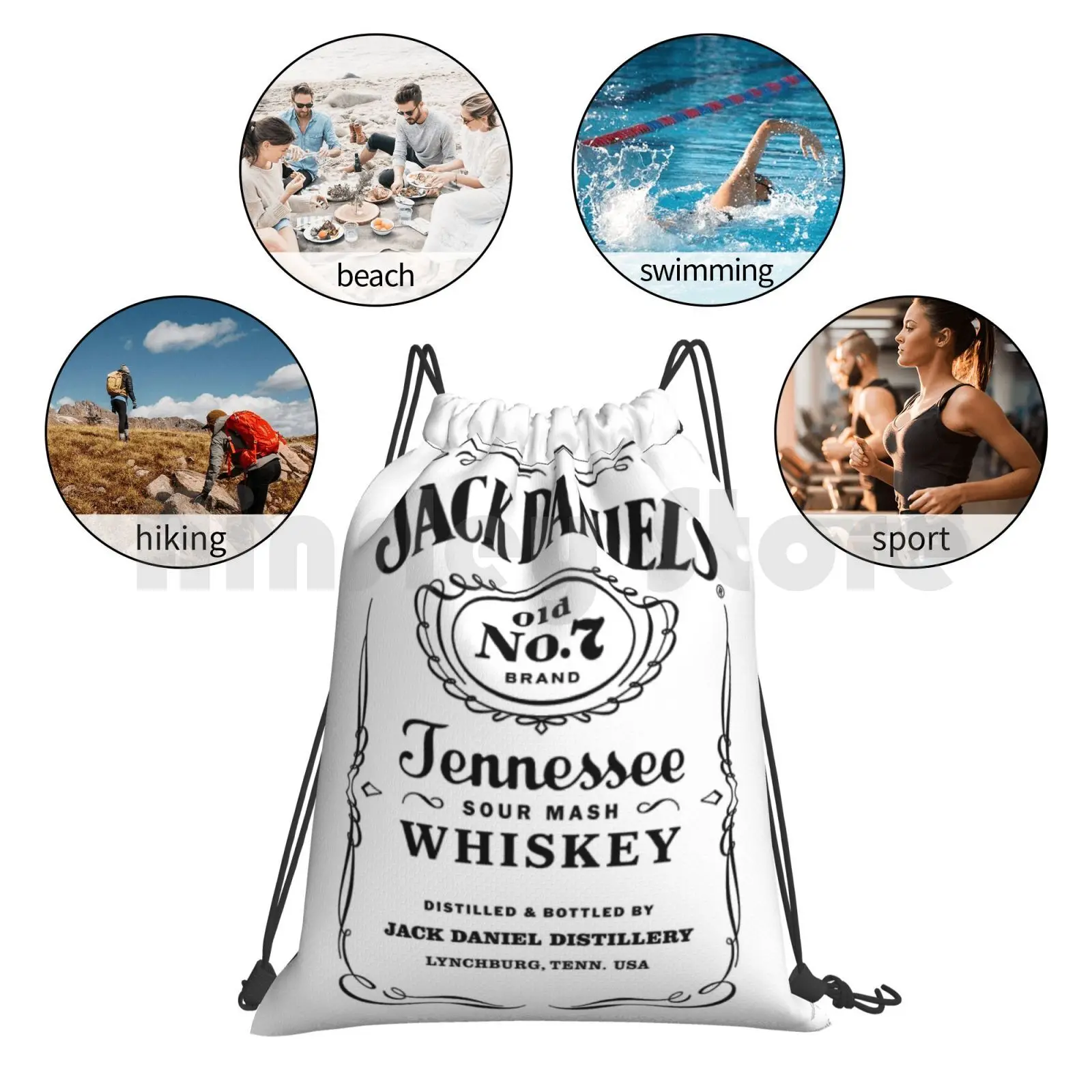 

Backpack Drawstring Bags Gym Bag Waterproof Geek Geek Funny Geek