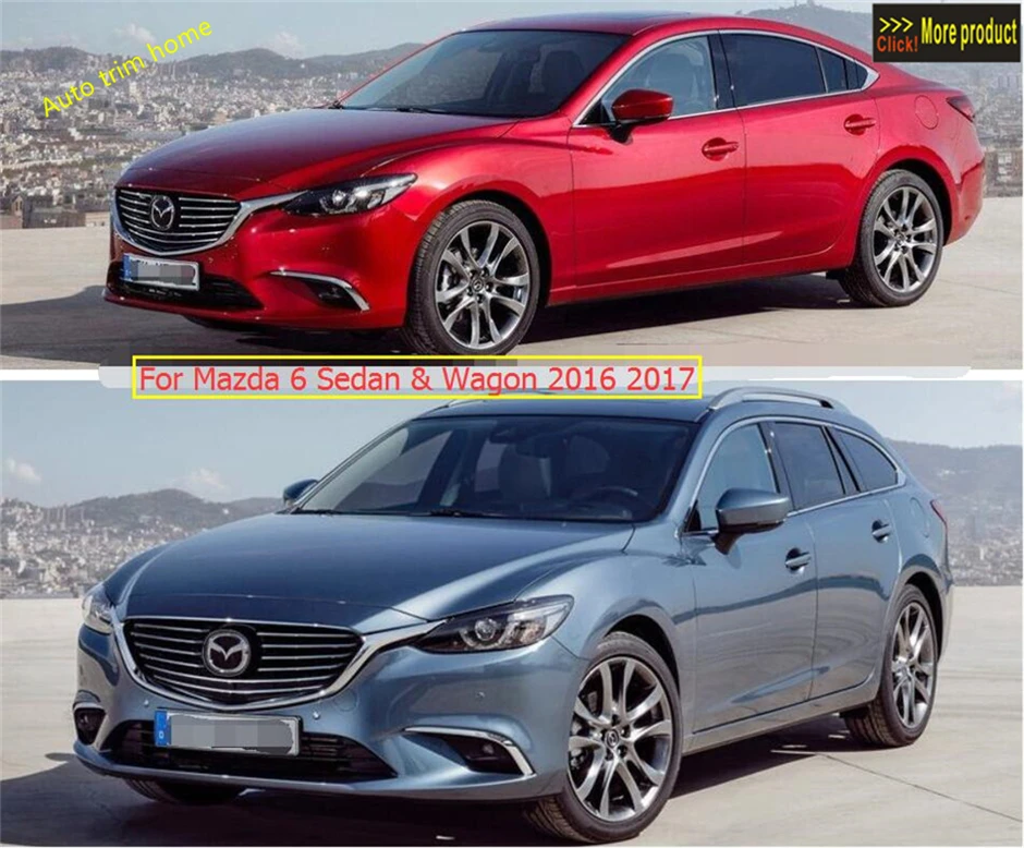 Lapetus углеродного волокна стиль переоборудование экстерьера комплект для Mazda 6 передний капот решетка решетки бампера Защитная крышка отделка