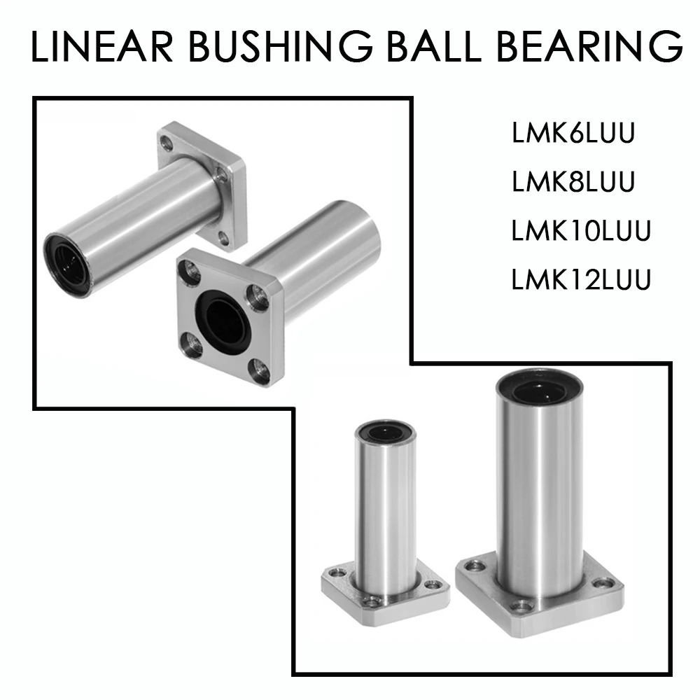 LMK8LUU LMK10LUU LMK12LUU квадратный Фланцевый Тип линейная втулка шариковый подшипник CNC