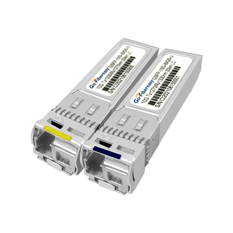 SFP 10Gb BiDi Transceiver Module Single Mode Single Fiber Optical Module WDM Tx1270/Rx1330nm 10~80km LC Compatible Cisco/Mikroti