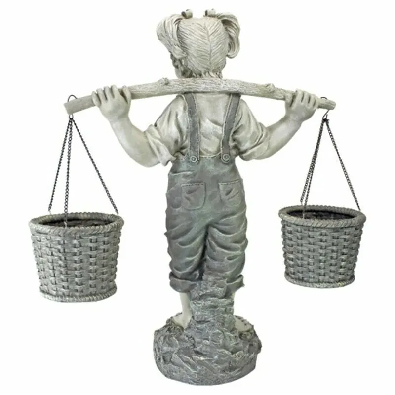 

Flowers for Felicity Little Girl Garden Statue Two Tone Stone Garden Statues BDF99