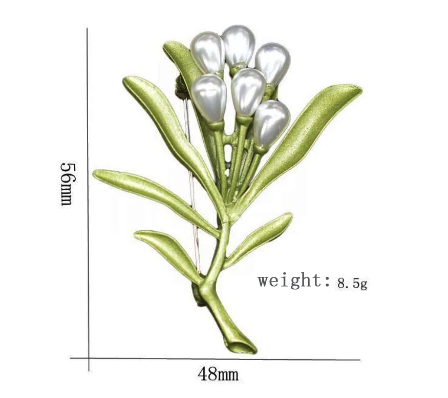 Винтажная брошь CSxjd ювелирные изделия броши в виде пальмовых лилий с жемчугом