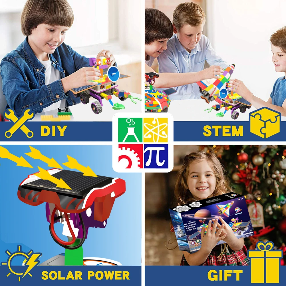 3-in-1 Space Solar Robot Kit High-Tech Science Toys Kids DIY Educational Learning Assemble Toy Car Gift | Игрушки и хобби