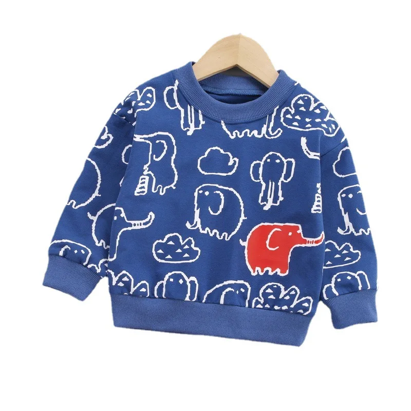 

Детская толстовка с круглым вырезом и принтом слона