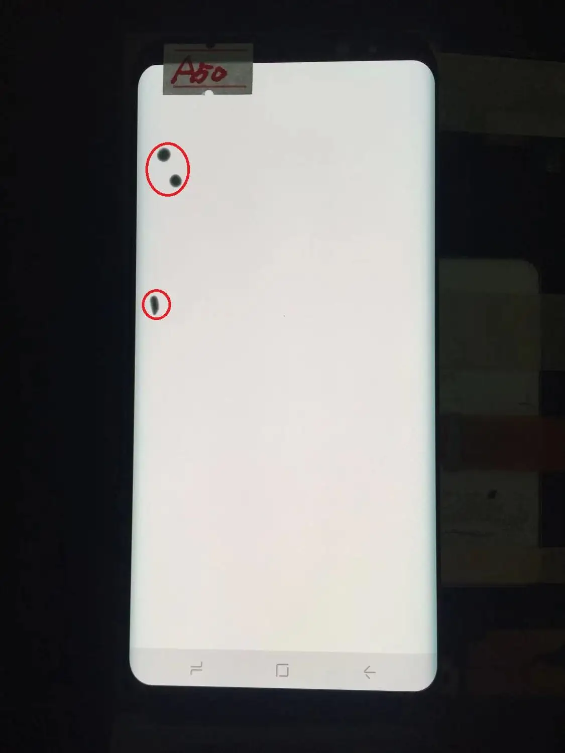 NO.A50 ORIGINAL AMOLED LCD for SAMSUNG Galaxy Display S8+ Plus G955U G955F Touch Screen Digitizer With Black Dot - Цвет: NO.A50